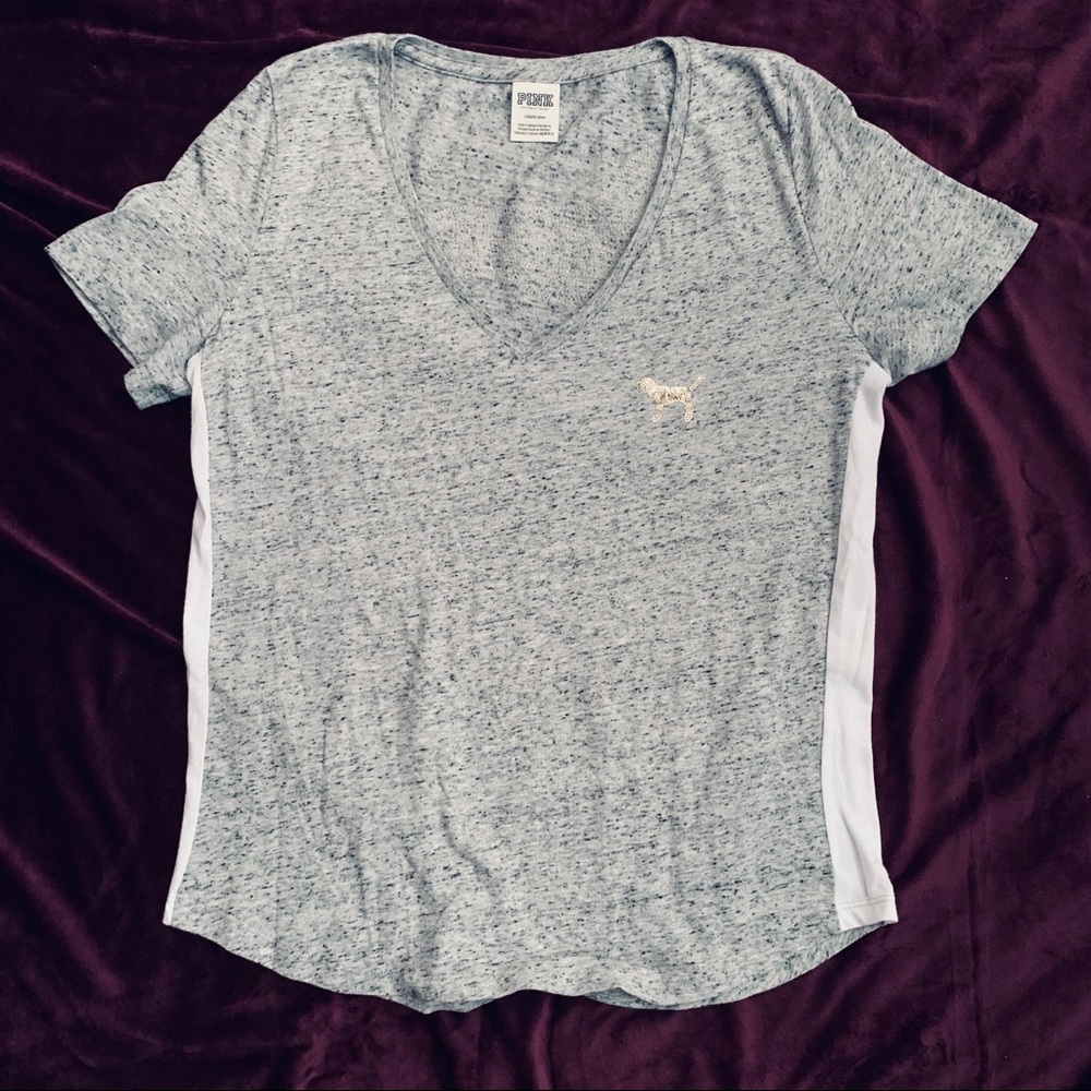 VS Pink v neck fitted workout tee